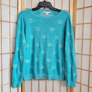 Liz Claiborne Pullover Light Blue Sweatshirt Sz L